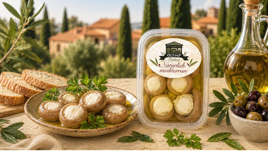 Champignon gefüllt mit Frischkäse