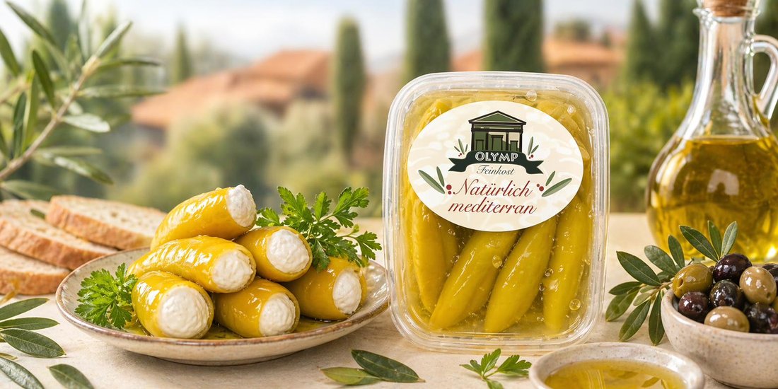 Peperoni gefüllt mit Frischkäse